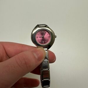 Stylish Silver and Pink Women's Smartwatch